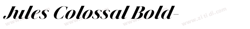Jules Colossal Bold字体转换